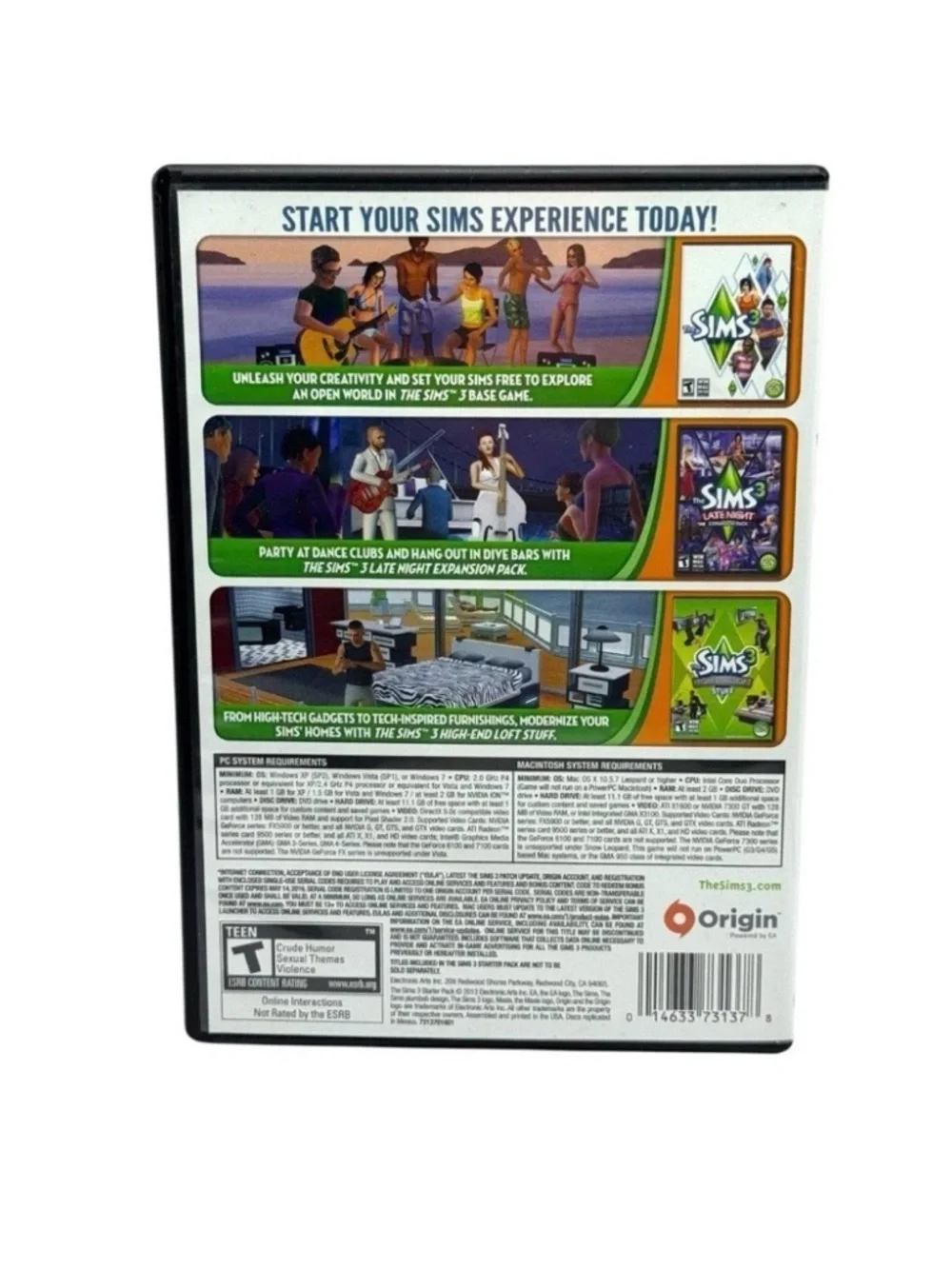 The Sims 3 PC EA Sports 2 Disc Pack - Sims 3 & High End Loft Stuff CIB